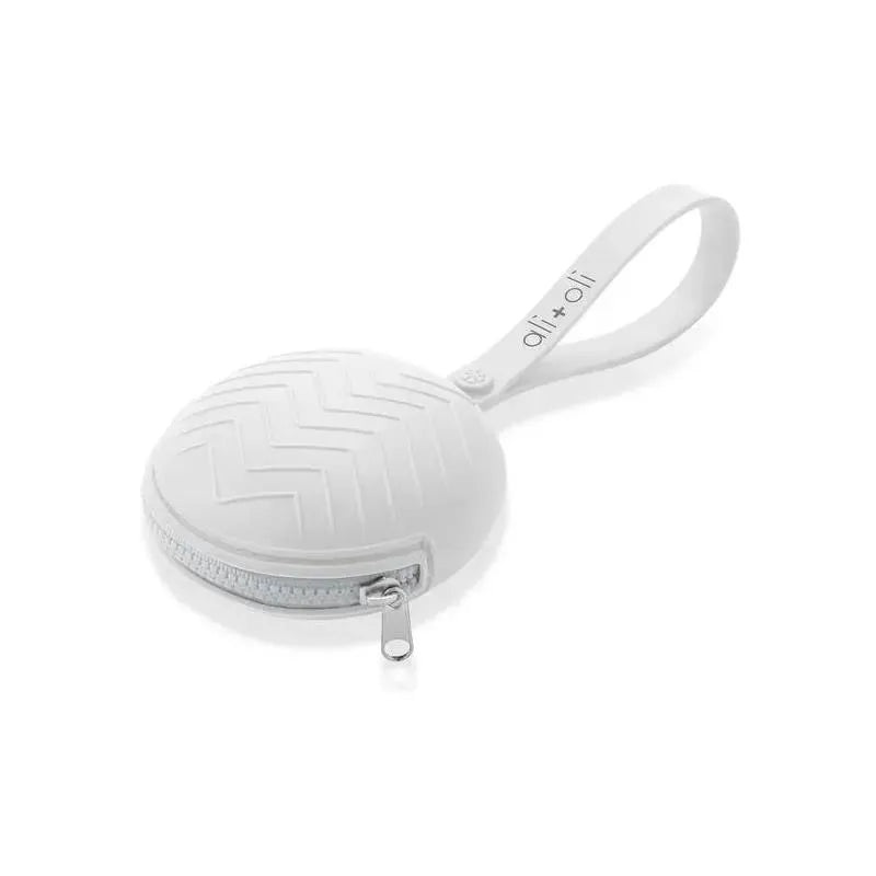 Ali+Oli Silicone Pacifier Clip (White)