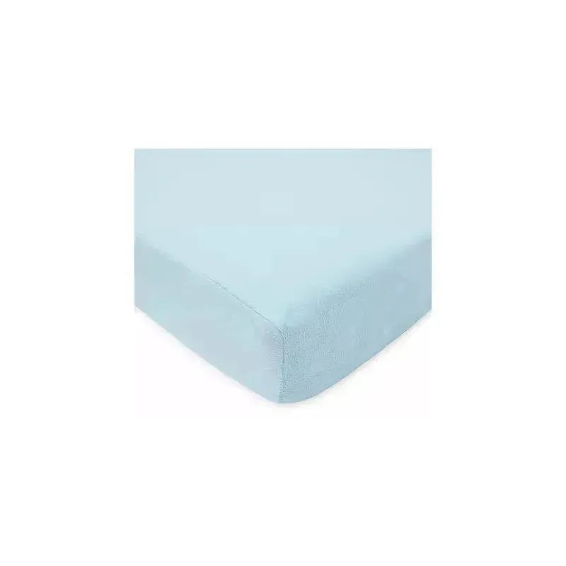 American Baby Heavenly Soft Chenille Fitted Crib Sheet, Blue