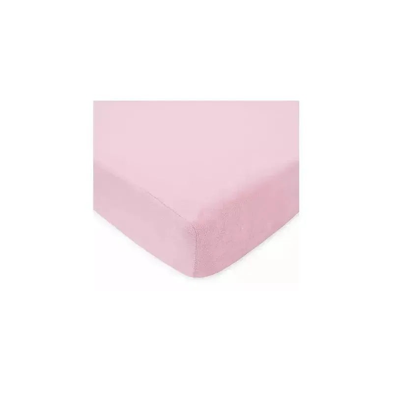 American Baby – Heavenly Soft Chenille Fitted Portable/Mini Crib Sheet, Pink