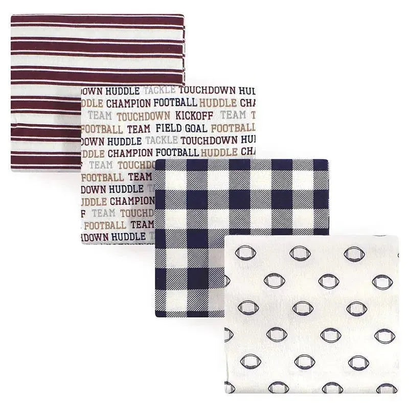 Baby Vision Luvable Friends 4Pk Flannel Receiving Blanket 30X30 In French Dog