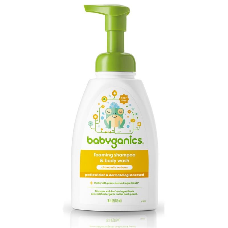 Babyganics – Foaming Shampoo & Body Wash Chamomile Verbena 16 Oz