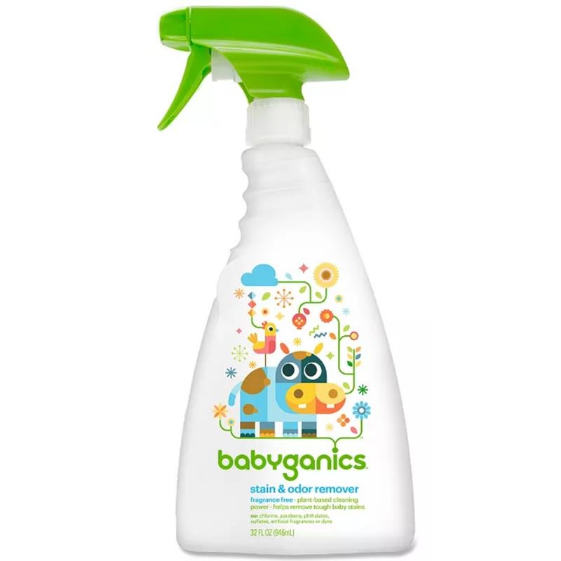 Babyganics – Stain & Odor Remover Fragrance Free, 32 Oz