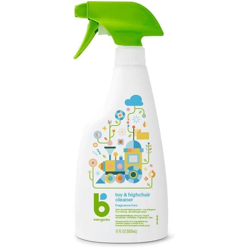 Babyganics – Toy & Highchair Cleaner Spray, Fragrance Free, 17 Oz