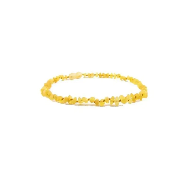 Baroque Baltic Amber 10-11 inch Necklace, Raw Lemon