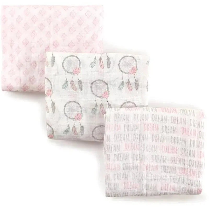 Hudson Baby Muslin Swaddle Blanket 3-Pack, Dream Catcher