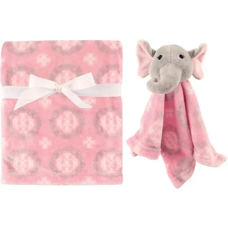 Hudson Baby Plush Blanket & Security Blanket, Girl Elephant