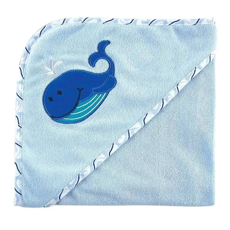 Luvable Friends Hooded Towel, Blue Whale