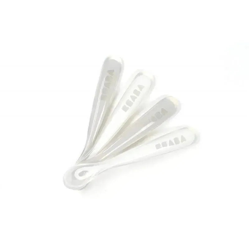 Beaba – 4Pk First Stage Silicone Spoons, Cloud