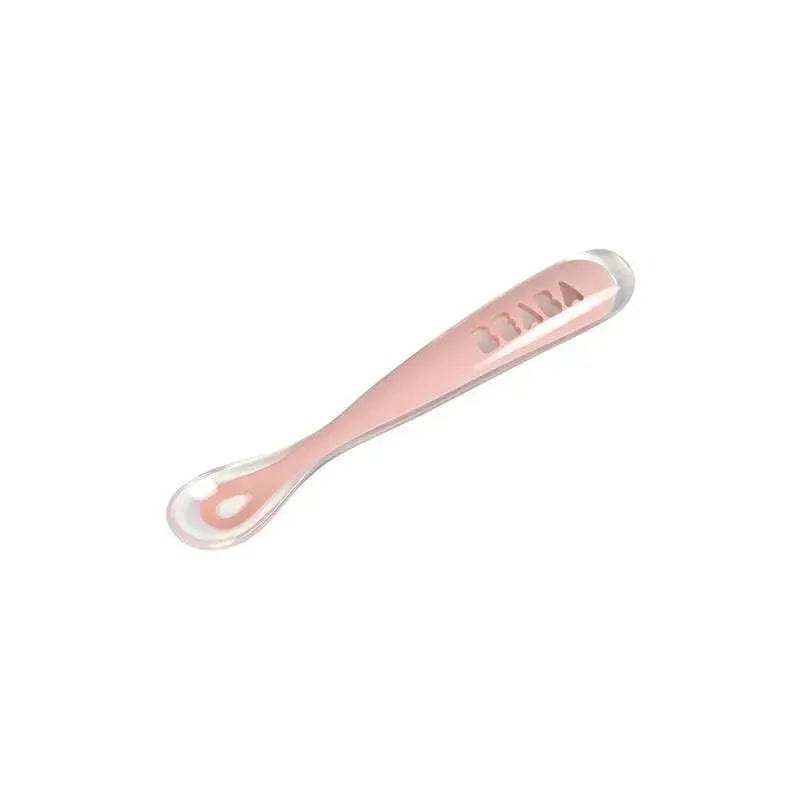 Beaba – First Foods Single Silicone Spoon, Rose