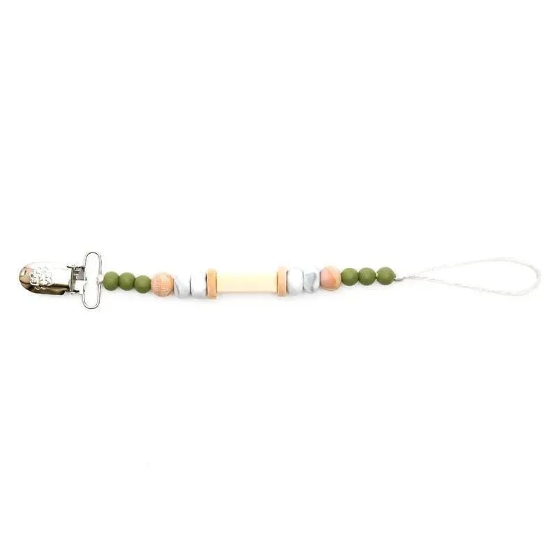 Bella Tunno Oakley Olive Pacifier Clip
