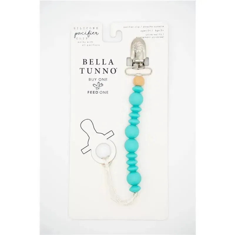 Bella Tunno Silicone Beaded Pacifier Clips – Turquoise