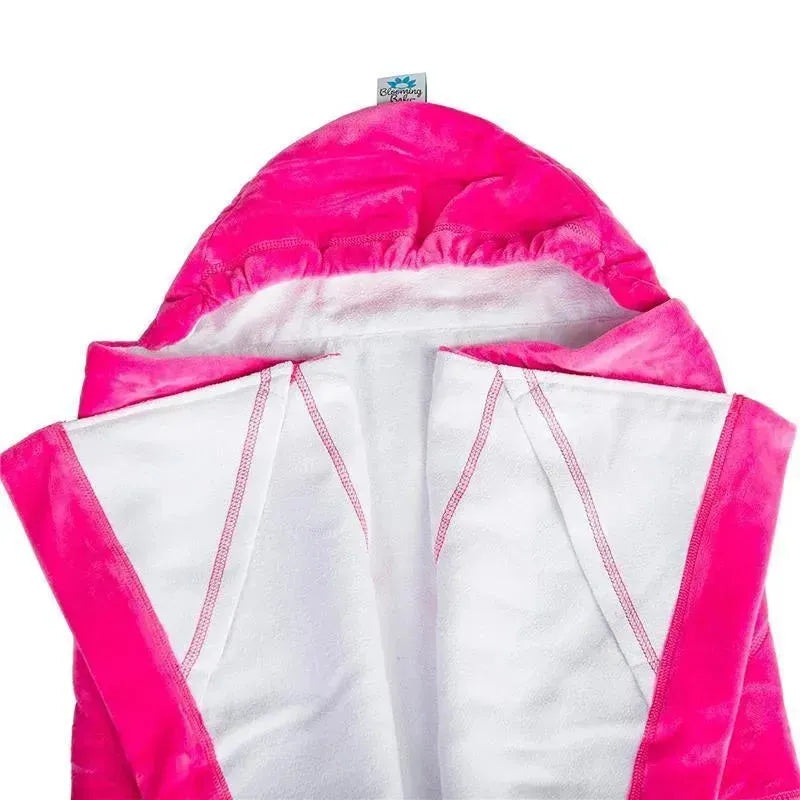Blooming Bath Plush Hooded Bath Towel – Pink