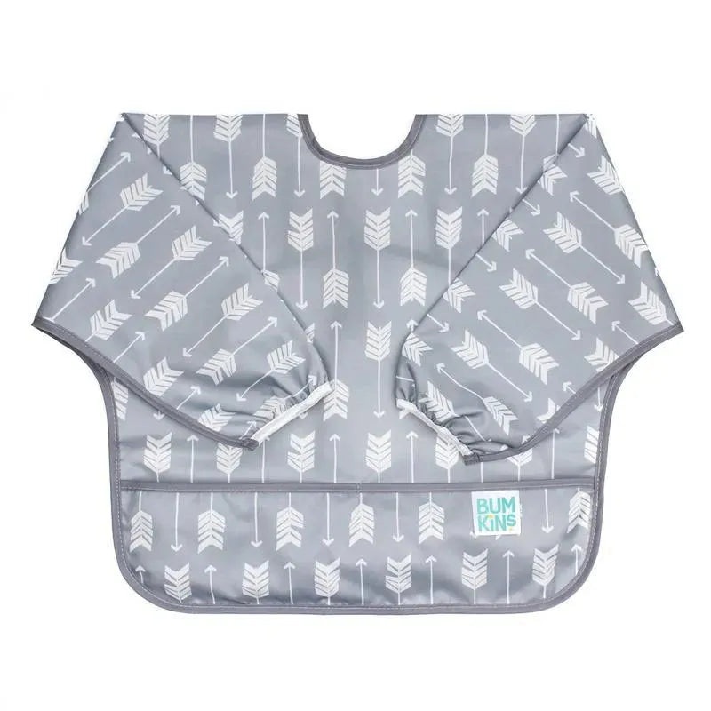 Bumkins Baby Toddler Bib, Waterproof Sleeved Bib, Arrow