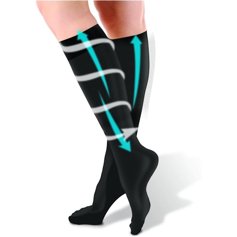 Cloudz – Compression Flight Socks, Medium (Black)
