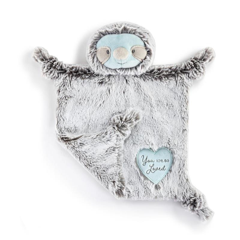 Demdaco – Luxurious Sloth Blankie, Blue