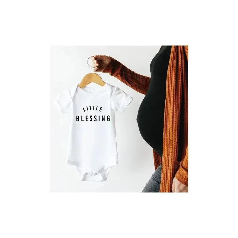 Eden & Eve Little Blessing Baby Onesie – White