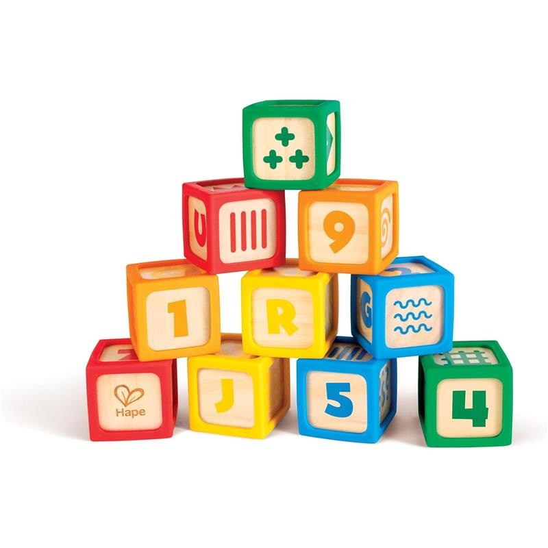 Hape – Grip-N-Stack Silicone & Wood Blocks