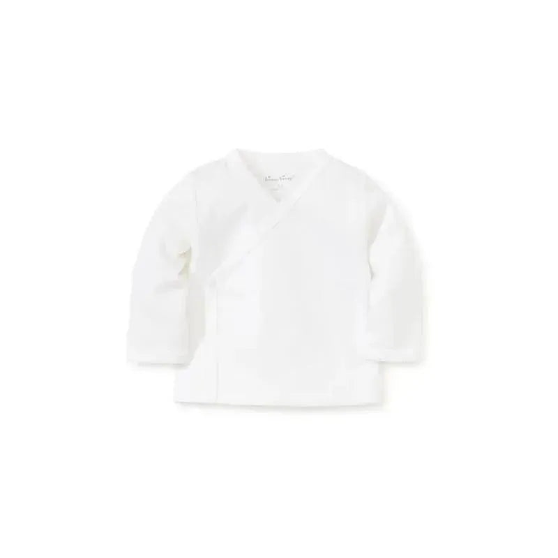 Kissy Kissy – Baby Neutral Pointelle Long Sleeve Cross Tee, White