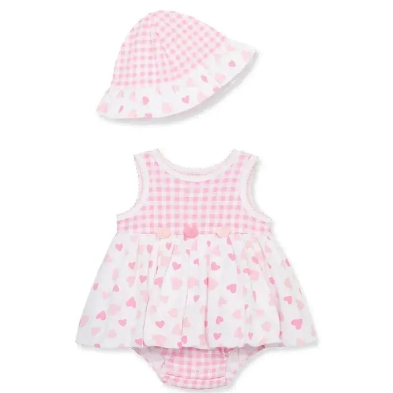 Little Me – Baby Girl Hearts Popover & Hat