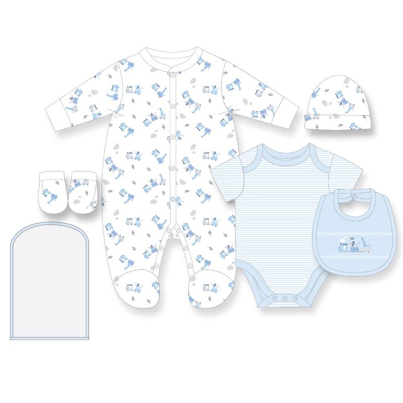 Rose Textiles – 5Pk Baby Boys Mesh Bag Set, Zoo Train
