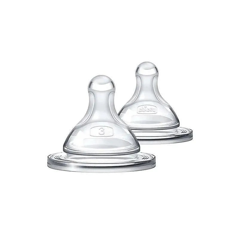 Chicco – 2Pk Duo Baby Bottle Nipple Stage 3 Fast Flow, 6M+