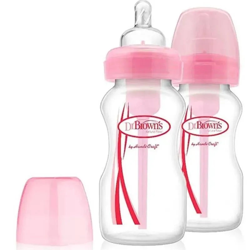 Dr. Brown’s – 9 Oz Options+ Wide-Neck Bottle 2Pk, Pink