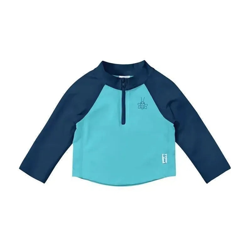 i play Long Sleeve Zip Rashguard Shirt, Aqua