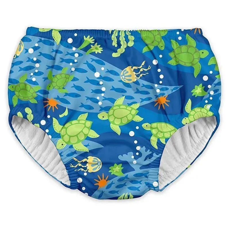 Iplay – Baby Boys Reusable Swim Diaper, Royal Blue Turtle Journey