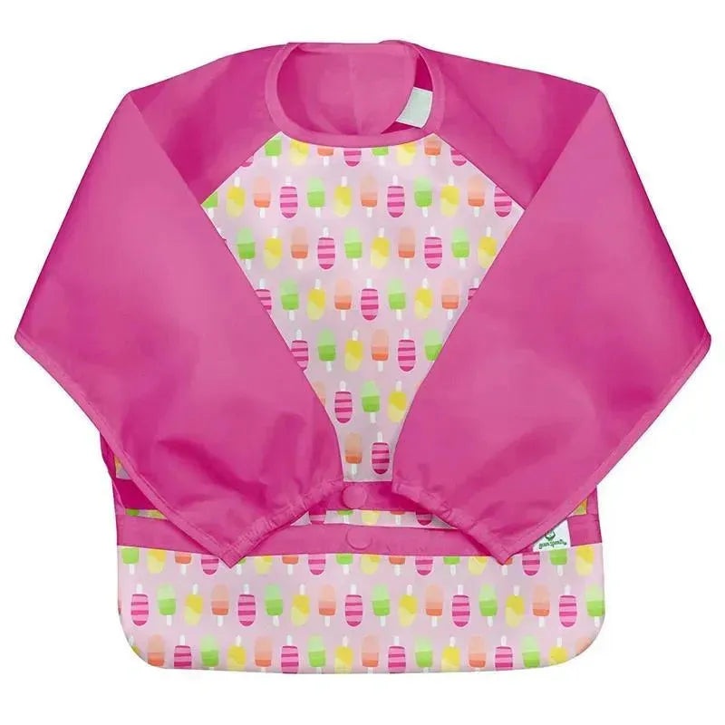 Iplay – Snap & Go Long Sleeve Bib, Pink Popsicles