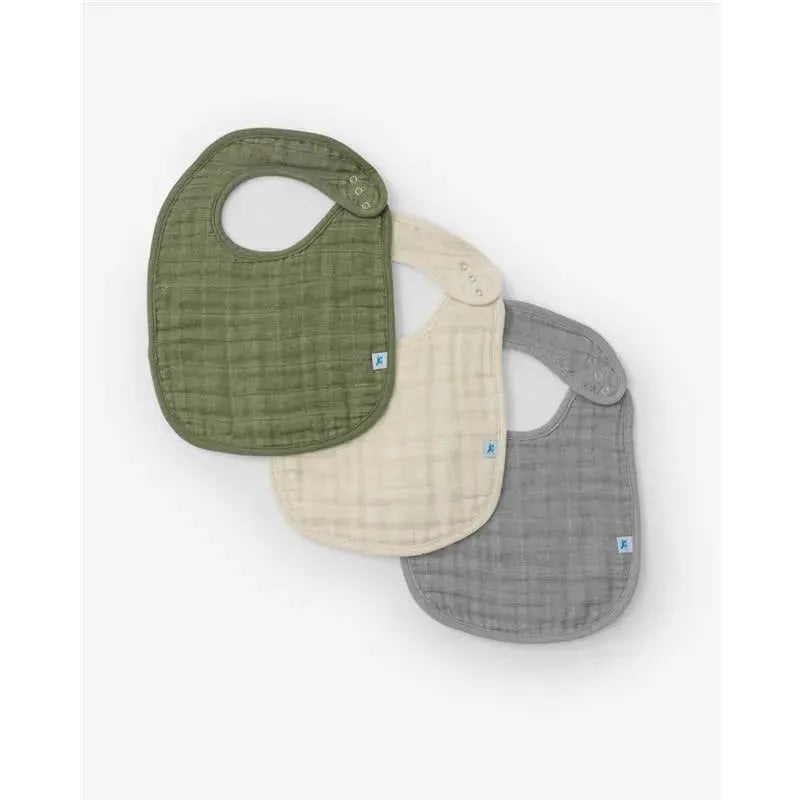 Little Unicorn Cotton Muslin Classic Bib 3 Pack- Fern