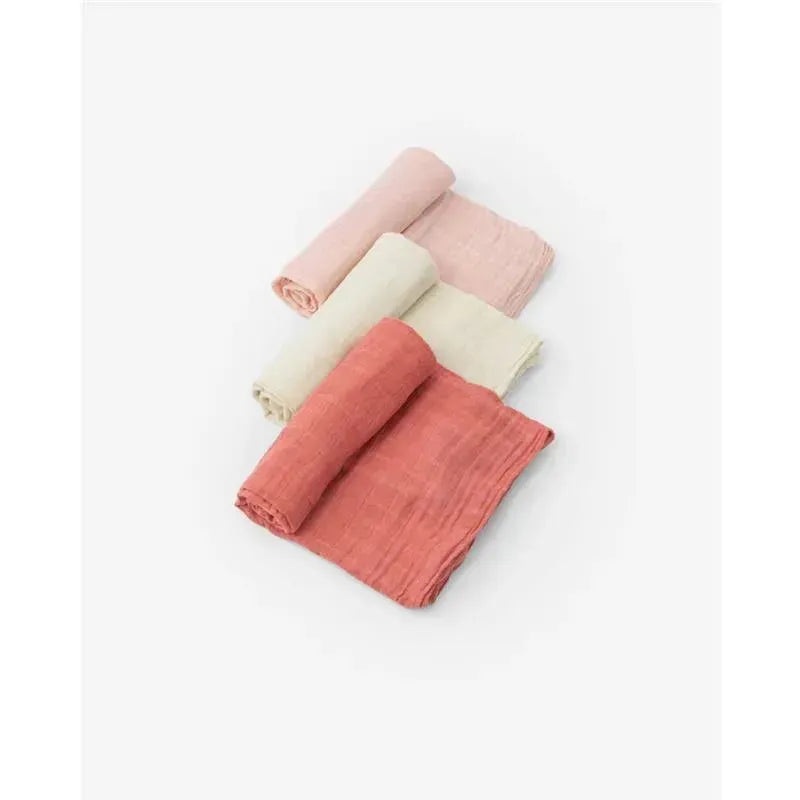 Little Unicorn Cotton Muslin Swaddle 3 Pack Rose Petal