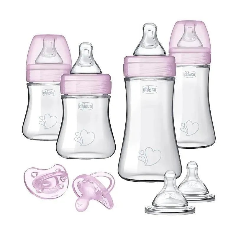Chicco – Duo Newborn Baby Bottle Starter Gift Set, Pink