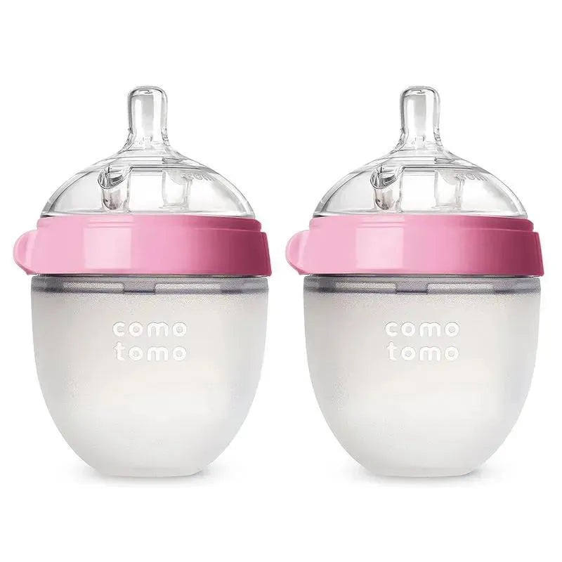 Comotomo – 2Pk Natural Feel Baby Bottle, Pink (5Oz)