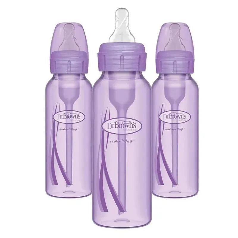 Dr. Brown’s – 8Oz Pp Options+ Narrow Bottle Purple, 3Pk