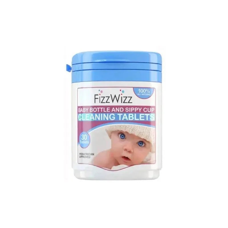 FizzWizz All-Natural Baby Bottle & Sippy Cup Cleaning Tablets, 30-Count