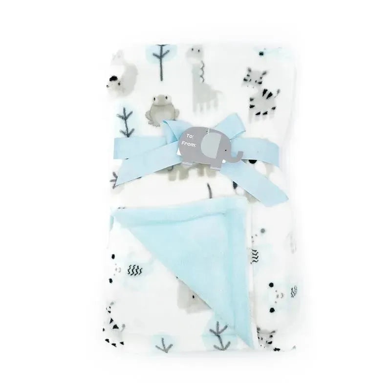 Forever Baby Baby Blanket Blue Safari