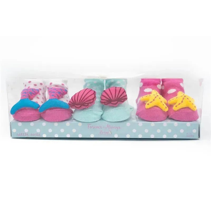 Forever Baby Girls Rattle Socks Mermaid