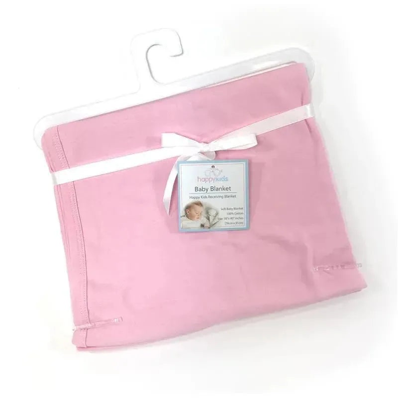 Happy Kids Receiving Blanket, Pink