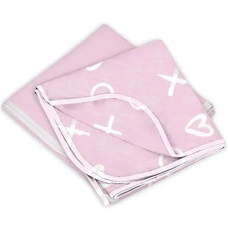 Kushies Baby Receiving Blanket 2-Pack, Flannel Pink