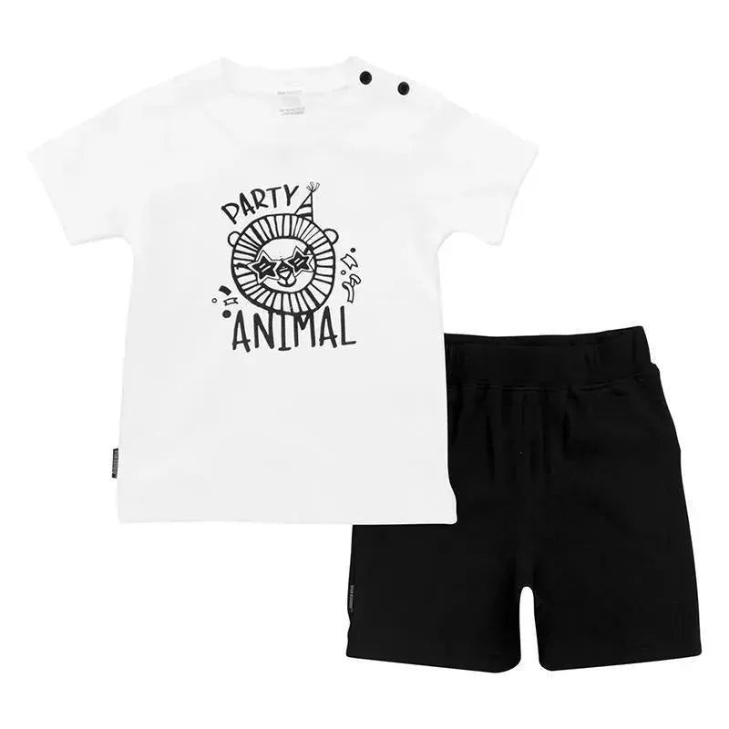 Kushies Boys T-Shirt & Short set Black/White