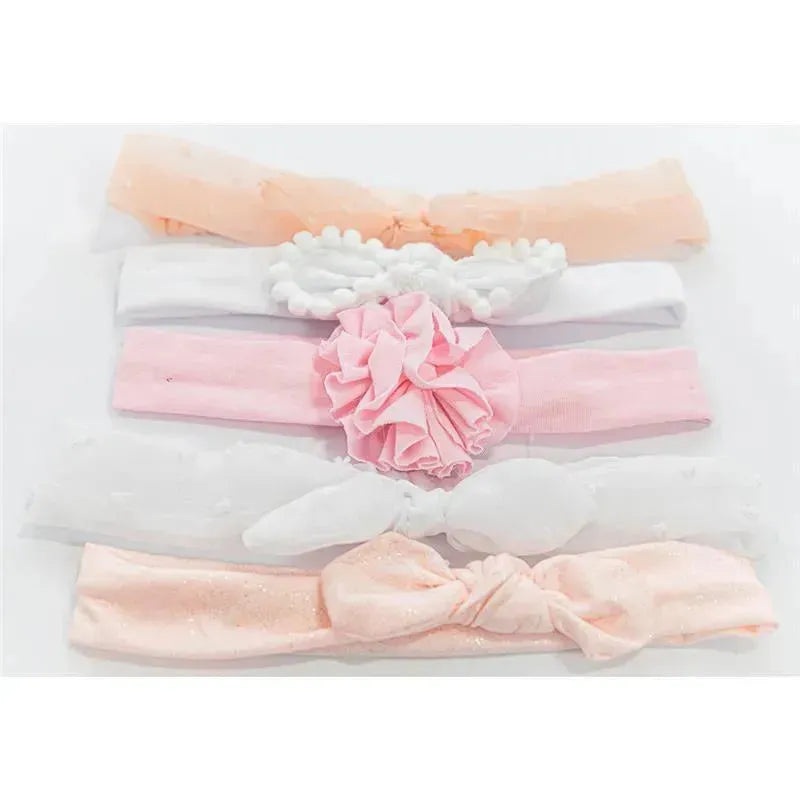 Little Me 5pk Baby Girl Headbands, Peach