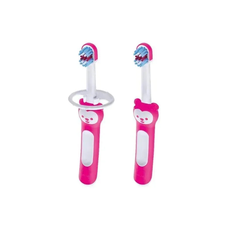 MAM 2-Pack 6+ Months Baby Toothbrush – Pink