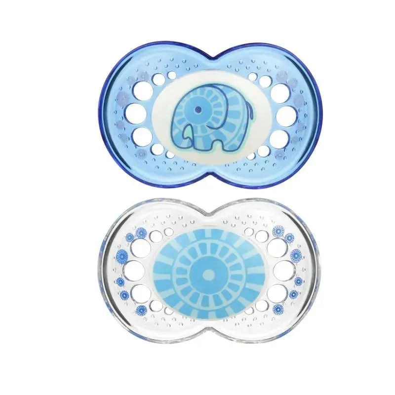 Mam Boys’ Clear Pacifiers, 6M+