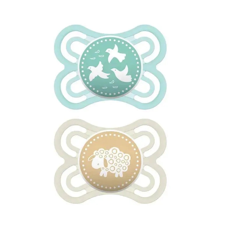 MAM 2-Pack 0-6M Perfect Pacifier – Green/Yellow