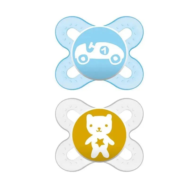 MAM 2-Pack Start Tender Newborn Pacifier – Blue/Clear