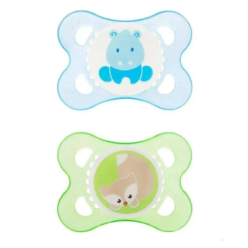 Mam Animals 0-6M Pacifiers, Colors May Vary, 2-Pack