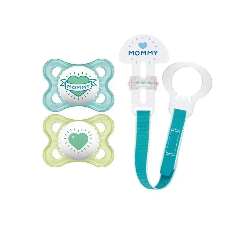 Mam – Love & Affection Pacifiers & 1 Clip – 0 – 6 M Boy