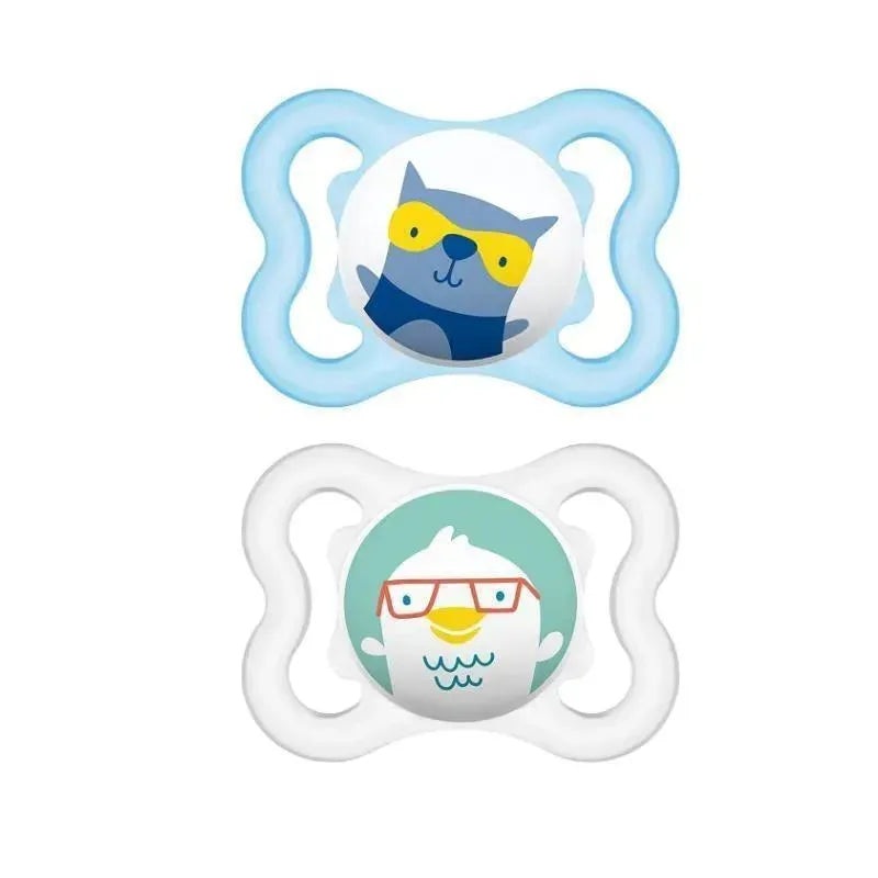 MAM Mini Air Mam Sensitive Skin Pacifier & Sterilizing Case,2pk