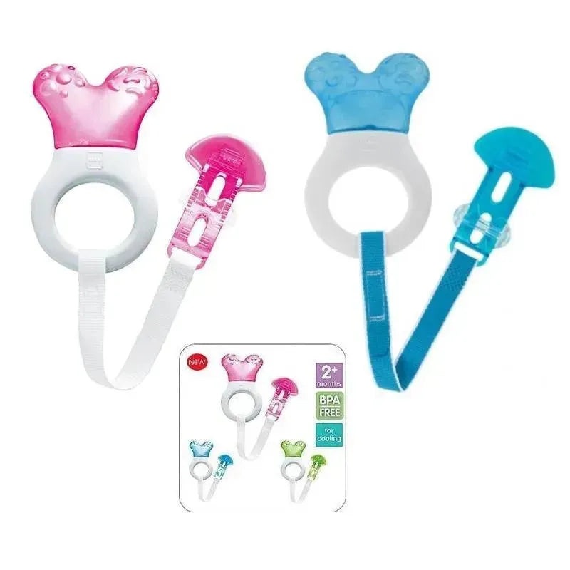 Mam Mini Cooler Teether With Clip Assorted Pink/Blue/Green