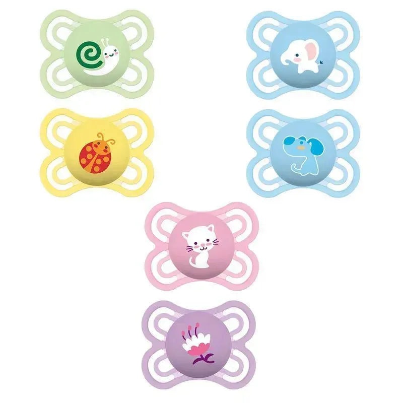 MAM Perfect Pacifiers 0-6 Months 2pk- Colors and Styles May Vary and